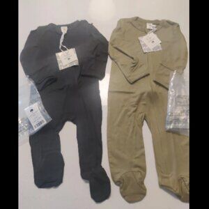 2 Kate Quinn 6-9 Months Long Sleeve Zipper Footie Sleepers